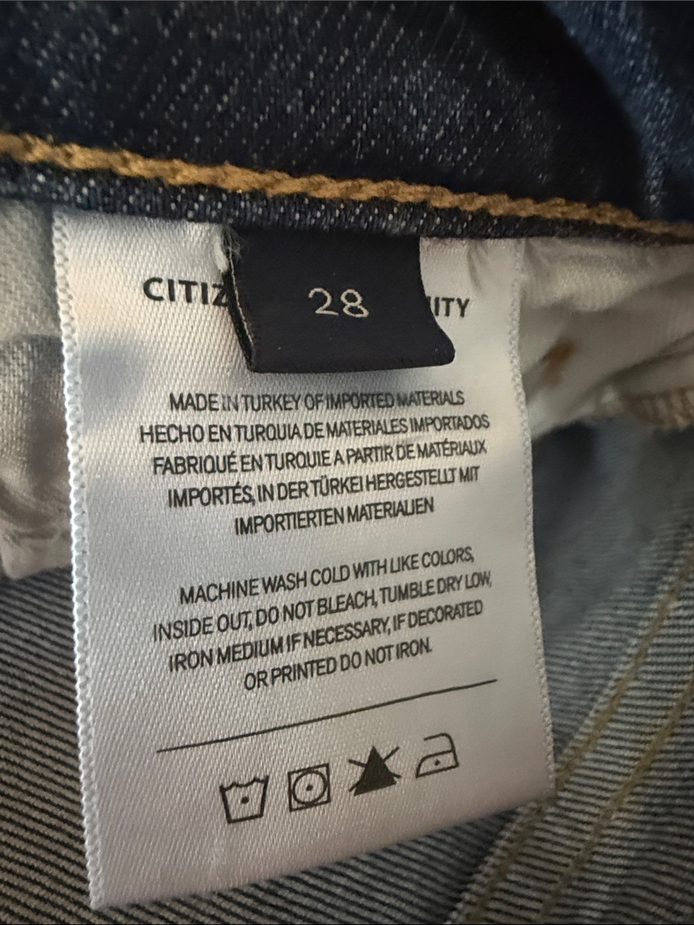 Citizens Of Humanity Charlotte Straight-Leg Mid-Blue Jeans sz 28 - Picture 2 of 6